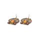 Braided Textile Earrings With Amber And Crystals The India, image , picture 2