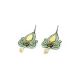 Braided Textile Drop Earrings With Amber And Crystals The India, image , picture 2