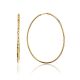Chic Ribbed Gold Hoop Earrings, image 
