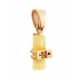 Designer Cylindric Golden Pendant With Amber And Crystal The Scandinavia, image , picture 3