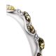 Sterling Silver Link Bracelet With Green Amber, image , picture 2