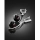 Drop Amber Earrings In Sterling Silver The Leia, image , picture 2