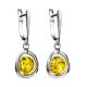 Lemon-Sparkling Amber Earrings In Sterling Silver The Flamenco, image , picture 3