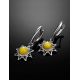 Sterling Silver Dangles With Honey Amber The Helios, image , picture 2