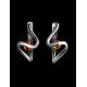 Cognac Amber Earrings In Sterling Silver The Leia, image , picture 2