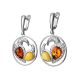 Bold Round Silver Amber Dangles The Lyric, image , picture 4
