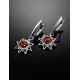 Sterling Silver Dangles With Cognac Amber The Helios, image , picture 2