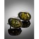 Green Amber Silver Earrings The Goji, image , picture 2