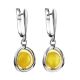 Honey-Sweet Amber Earrings In Sterling Silver The Flamenco, image , picture 3