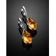 Amber Silver Drop Earrings The Pulse, image , picture 2