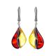 Silver Dangles With Multicolor Amber The Sunrise, image , picture 4