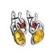 Adorable Amber Earrings In Sterling Silver The Fairy, image , picture 3