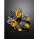 Adorable Amber Earrings In Sterling Silver The Fairy, image , picture 5