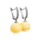 Honey Amber Earrings In Gold With Diamonds The Jupiter, image , picture 3