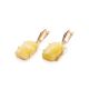 Geometric Cloudy Amber Golden Dangles The Picasso, image , picture 3