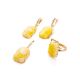 Geometric Cloudy Amber Golden Dangles The Picasso, image , picture 4
