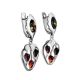 Multicolor Amber Strawberry Earrings In Sterling Silver The Confiture, image , picture 3