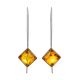 Sterling Silver Threader Earrings With Lemon Amber The Ovation, image , picture 4