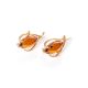 Floral Earrings With Cognac Amber The Tulip, image , picture 3