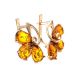 Refined Amber Earrings In Gold The Dandelion, image , picture 3