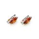 Cognac Amber Earrings In Sterling Silver The Ballade, image , picture 4
