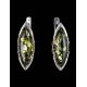 Green Amber Earrings In Sterling Silver The Ballade, image , picture 2