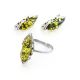 Green Amber Earrings In Sterling Silver The Ballade, image , picture 6