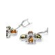 Multicolor Amber Earrings In Sterling Silver The Shamrock, image , picture 3