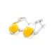 Honey Amber Earrings In Sterling Silver With Crystals The Swan, image , picture 3