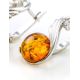 Amber Earrings In Sterling Silver With Crystals The Swan, image , picture 2