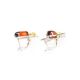 Bold Silver Earrings With Multicolor Amber The Pegasus, image , picture 4