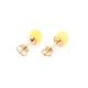 Round Honey Amber Stud Earrings In Gold, image , picture 3