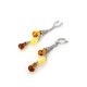 Multicolor Amber Earrings In Sterling Silver The Casablanca, image , picture 5