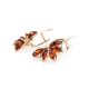 Amber Earrings In Gold With Crystals The Lotus, image , picture 5