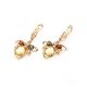 Multicolor Amber Earrings In Gold With Crystals The Edelweiss, image , picture 4