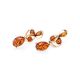Golden Earrings With Cognac Amber The Symphony, image , picture 4