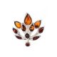Latch Back Amber Earrings In Sterling Silver Dahlia, image , picture 4