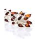 Latch Back Amber Earrings In Sterling Silver Dahlia, image , picture 2
