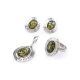 Green Amber Earrings In Sterling Silver The Ellas, image , picture 6