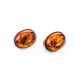 Cognac Amber Earrings In Sterling Silver The Goji, image , picture 4
