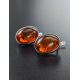 Cognac Amber Earrings In Sterling Silver The Goji, image , picture 2