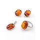 Cognac Amber Earrings In Sterling Silver The Goji, image , picture 7