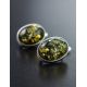 Green Amber Earrings In Sterling Silver The Goji, image , picture 2