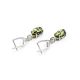 Green Amber Drop Earrings In Sterling Silver With Crystals The Nostalgia, image , picture 6