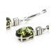 Green Amber Drop Earrings In Sterling Silver With Crystals The Nostalgia, image , picture 4