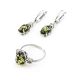 Green Amber Drop Earrings In Sterling Silver With Crystals The Nostalgia, image , picture 7