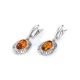 Drop Amber Earrings In Sterling Silver The Ellas, image , picture 5