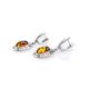 Drop Amber Earrings In Sterling Silver The Ellas, image , picture 3