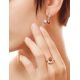 Cognac Amber Earrings In Sterling Silver The Kalina, image , picture 2