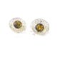 Silver Shell Earrings With Green Amber The Venus, image , picture 3